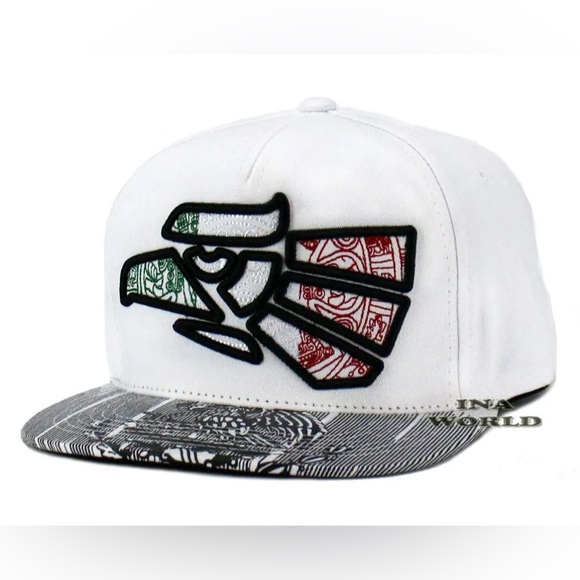 MEXICAN MEXICO Hat Hecho En Mexico Eagle Aguila Snapback Flat Bill Baseball Cap - Picture 6 of 8